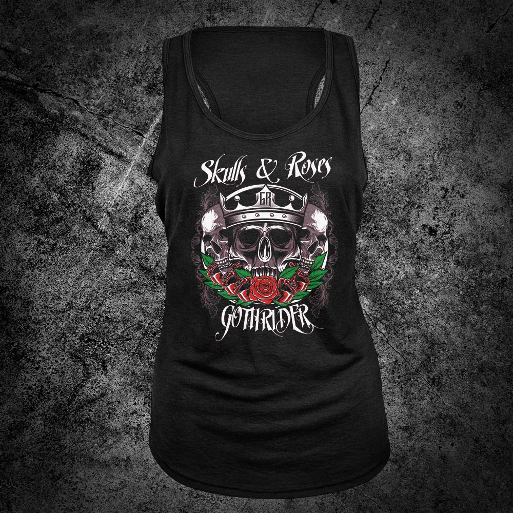 Skulls & Roses Women Racerback Tank