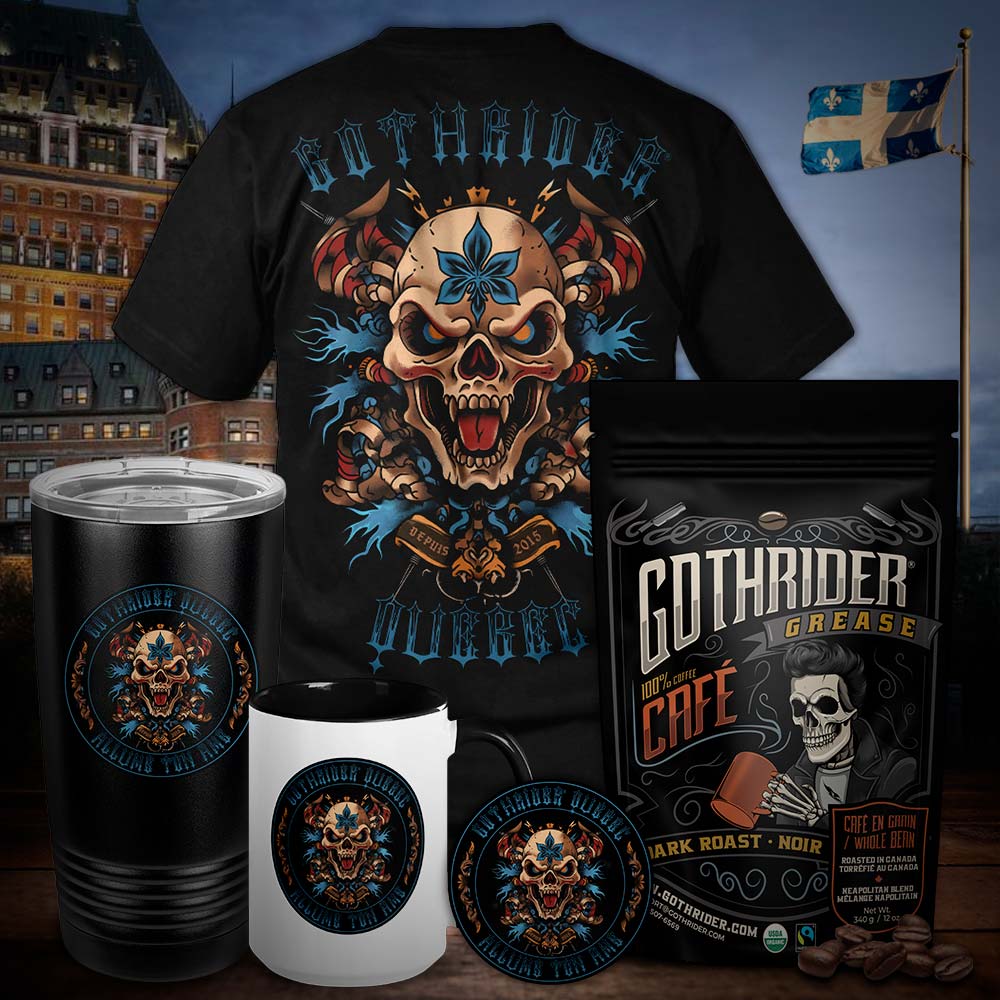 GothRider Rebel & Quebecois - T-Shirt Edition - GothRider Brand