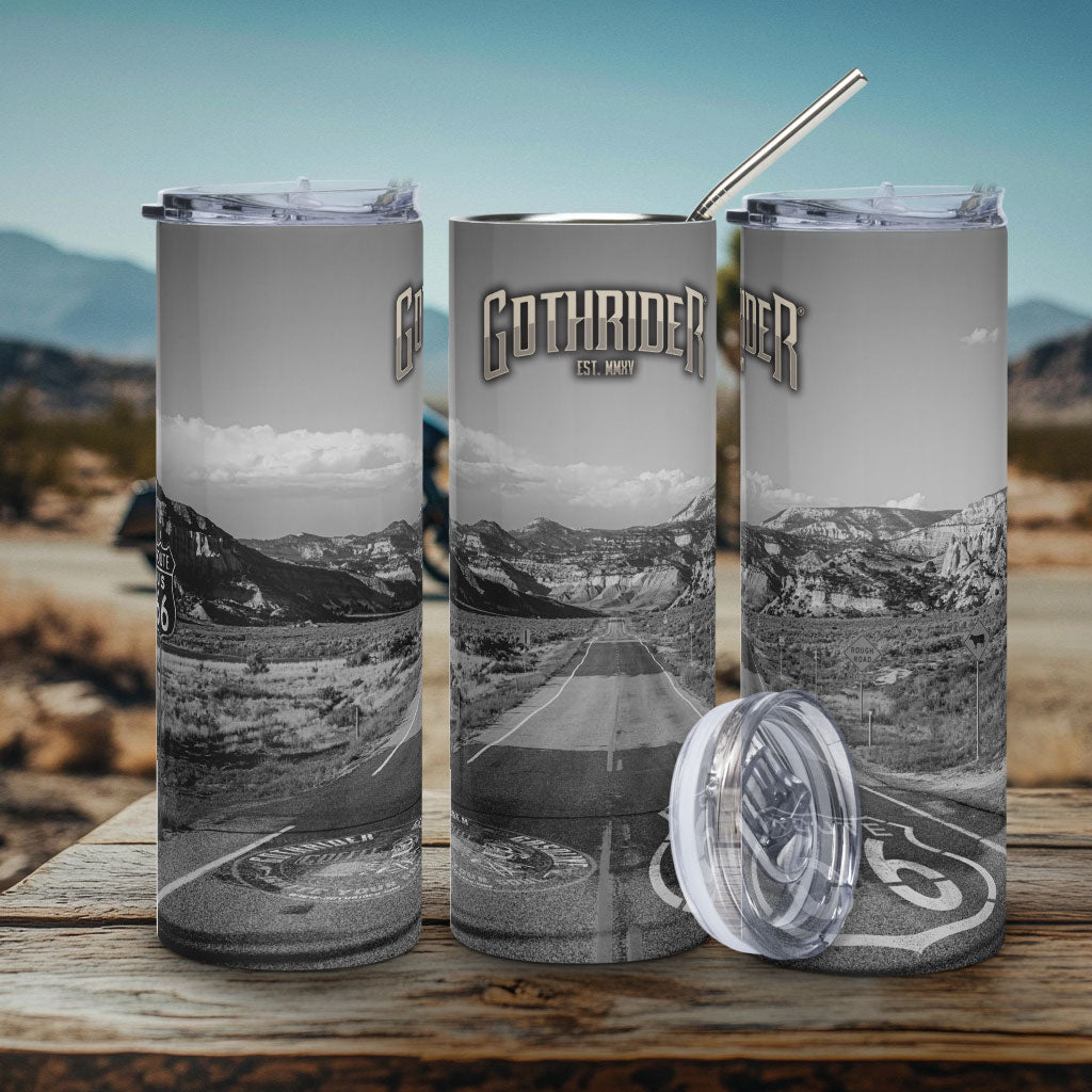 Route 66 Skinny Tumbler - GothRider Brand