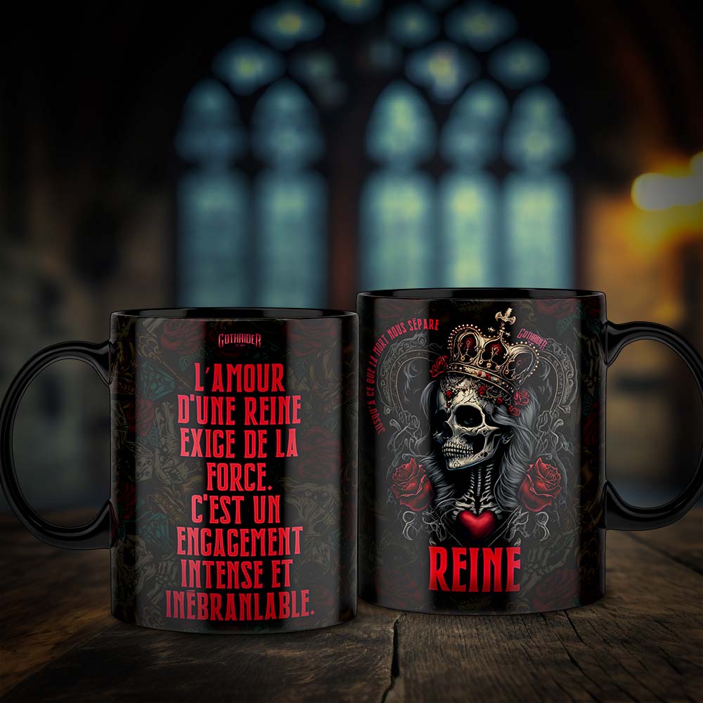 Tasse l'amour d'une Reine (French Edition) - GothRider Brand