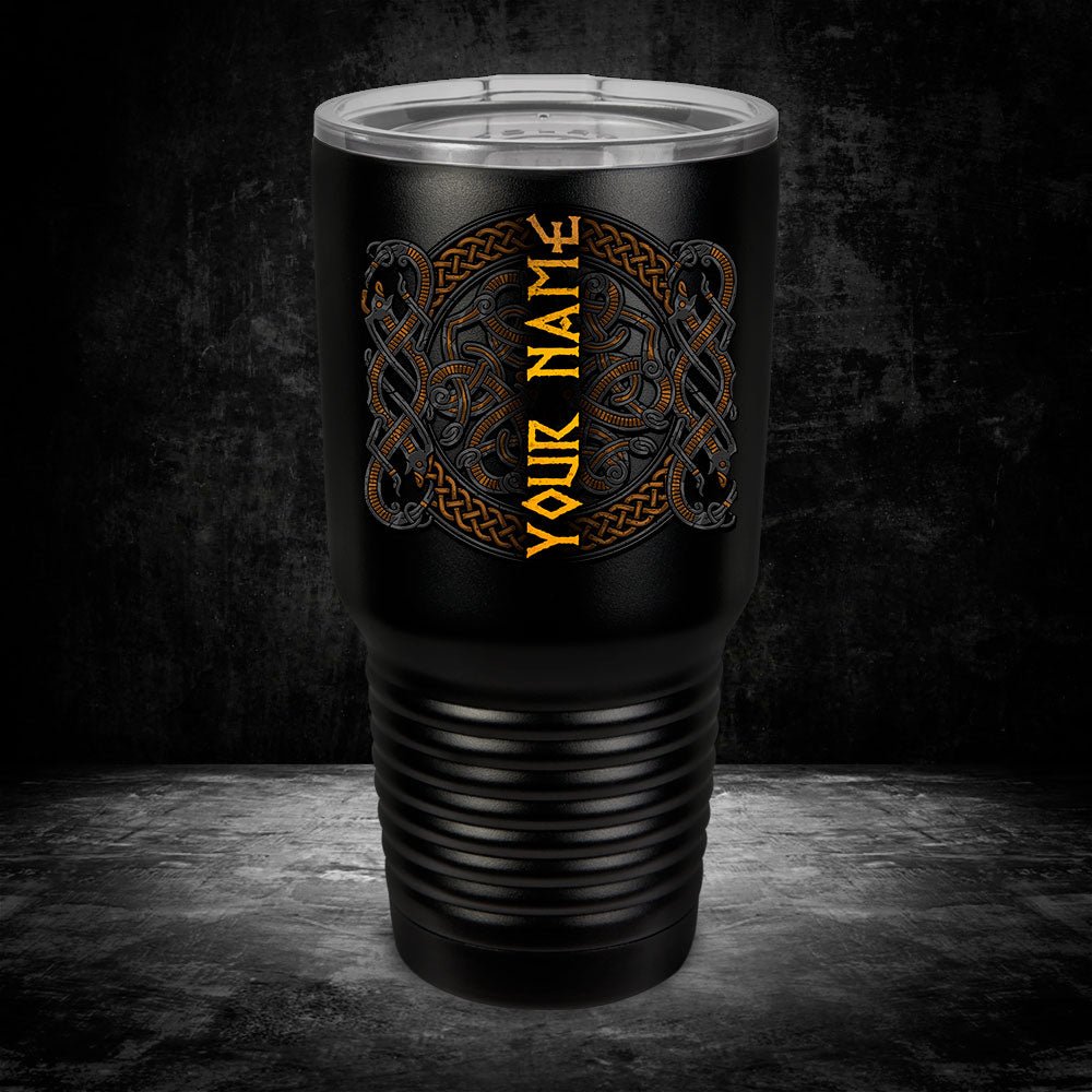 Viking Axeman UV 30 oz Tumber - Personalized - GothRider Brand