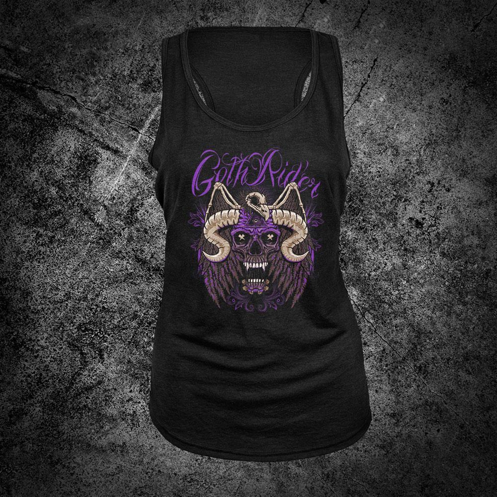 Ladies Support Your Local Speed Shop Razor Back Black Tank Top