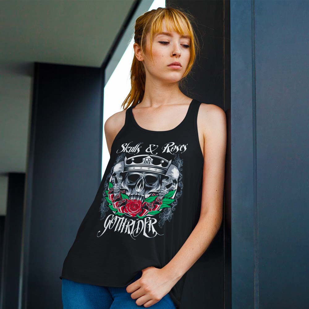 Skulls & Roses Women Racerback Tank